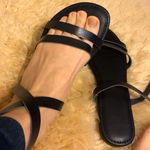 Nordstrom Black Strappy Flat Gladiator Sandals Photo 4