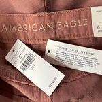 American Eagle  SZ 6 Highest Rise Mom Jean Shorts Distressed Frayed Zip-Fly Pink Photo 8