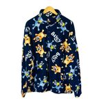 Bluey Fleece Quarter Snap Navy Blue Sweatshirt Print Women Size Medium NWT Blue Photo 2
