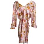 Maje NEW NWT  Rolille Ruched Satin Mini Dress In Flower Power Floral Print Photo 11