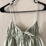 SheIn  Babydoll Linen Slip Dress in Mint Green Photo 1