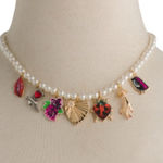 Betsey Johnson  Pearl Charm Necklace Photo 0