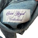 Vintage‎ Crown Royal Embroidered Denim Shirt Blue Photo 3