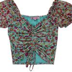 Crave fame  Women‎ Small Floral Crop Top Short Sleeve Boho Summer Y2K Photo 1