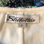 Stillettos Lace Overlay Paisley Print Sleeveless Shift Dress Large Photo 7