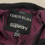 Superdry IDRIS ELBA + Collab Black Jacket Purple Lining Zippered Pockets Photo 3