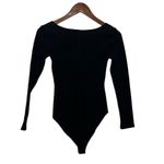 ALLSAINTS Jamie Long Sleeve Bodysuit Black Top Stretch Minimalist Womens Size 4 Photo 4