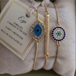 NWT 3 ARM CANDY Eye Candy Los Angeles Luxe Bracelets. Gold plated brass Photo 2