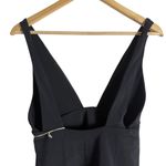 Mara Hoffman Audrey Black Plunge Neck One Piece Swimsuit Size Medium Photo 8