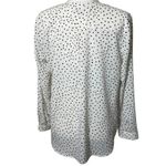 Talbots Polka Dot Long Sleeve Blouse Shirt White Black Flowy Career Casual Top Photo 1