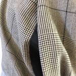 Vintage 80s Glen Plaid Check Black Cream Straight Midi Skirt Classic 16 L Size L Photo 5