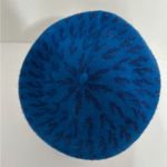 BCBGeneration  Blue Print Beret Hat Wool Blend Fuzzy Parisian French Girl Chic Photo 3