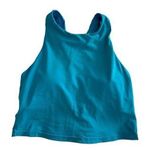 Athleta  Blue‎ Lined Padded Longline Racerback Sports Bra Small Photo 0