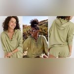 Aerie  Sunday Soft Lace Up Oversized Hooded Light Sweatshirt Photo 2