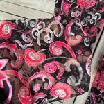 POOF! Women's Stretch Lace Floral Leggings Black/Pink-M/L Photo 1
