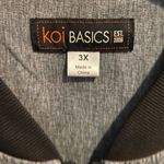 Koi Lightweight Scrubs Jacket Long Sleeve Gray 3X Photo 1