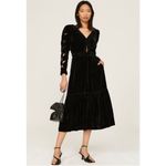 Sea New York Mayde Velvet Black Long Sleeve Cut Out Cutout Midi Size 2 Photo 14