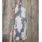 Nation Ltd  Woodstock Blue White Tie Dye Midi Tank Dress Size Small Photo 5