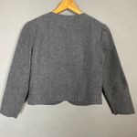 Vintage 1960s Cropped Blazer Jacket 3/4 Length Sleeves Women Carlette Twee Gray Photo 1