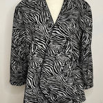 Notations  Suit jacket.  Animal Print. Zebra print.  Size Large. Photo 0