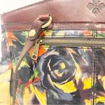 Patricia Nash  Italian Vegetable Tan Leather Winter Bloom Poppy Satchel Bag Photo 1
