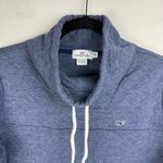 Vineyard Vines Womens Pullover Sz XS Blue Quilted Cowl Neck Sweatshirt Photo 2