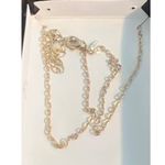 Vintage Avon SAQ Orchid Bliss Delicate Frontal Necklace Pink Gold Tone New Box Photo 2