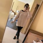 Aerie Baby Pink Chunky Knit Pullover Oversized Sweater Photo 3