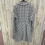 Sundance Grey Black Windowpane Check Dress Tunic Top Cotton Hi Lo Photo 3