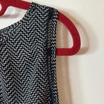 Greylin  Black and White Patterned Sleeveless Blouse Photo 3