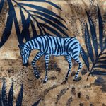 Vintage 90s Simply Basic Zebra Safari Print Orange Caftan Sleepwear Maxi Dress Size L Photo 8