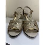 Easy Street  Shoes Gold Glitter Heels Size 10W Wedding Guest Photo 4