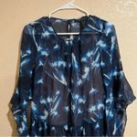 BCBGMAXAZRIA Jeannie Blue Silk Cocktail Dress XS Photo 2