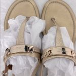 Coach  Caterine Gold Leather Chainlink Sandals 7.5 Photo 8