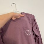 Ivory Ella  Lilac Lavender Purple Double Sided Pocket Long Sleeve Graphic Tee S Photo 8