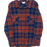 RSQ  Collective 2 Pocket Button Plaid Flannel Shirt Womens L Lumberjack Gorpcore Photo 0