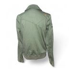 Volcom Women Olive Green Moto Jacket Asymmetrical Zip Bomber Style XL TG Photo 2