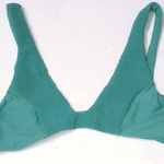Tori Praver Swimwear Smocked seafoam green bikini top. NWOT Photo 0