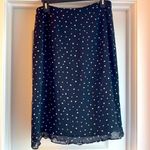 Cynthia howie|| Black/white polka dot silk skirt Size 10 Photo 2