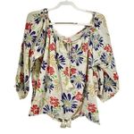 Denim & Supply NWT  RL Boho Tropical Floral Print Oversized Blouse Size S Photo 0