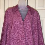 Denim & Co Long Purple Floral Corduroy Blazer XL Photo 2