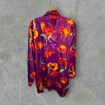 Vintage A'Milam Floral Night‎ Shirt as is Purple Size L Photo 4