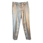 ALC Frank A.L.C. Danny Pewter Metallic Silver Lame Dress Pants Size 4 Photo 1