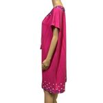 Tommy Bahama  Pink Embroidered Linen Blend Tassel Tie Cap Sleeve Coverup Size XL Photo 4