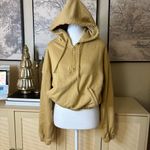 Alo Yoga ALO Stadium Half Zip Hoodie in Mustard Yellow Size Small Photo 1