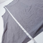 Eileen Fisher 100% Linen Gray Pintuck Blouse Sleeveless Photo 5