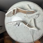 Steve Madden Zarya White Leather Square-Toe Ankle Strap High Heel Sandals Sz 9.5 Photo 4