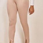 Pretty Little Thing  Taupe Split Hem Skinny Pants Sz 10 Photo 0