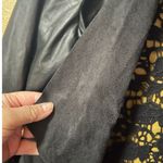 Chico's Chico’s size M (1)  faux leather & lace open front cardigan . Photo 4