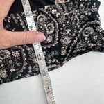 Lucky Brand Women’s Bohemian Floral Mixed Print Tie Fringe Blouse XS Peasant Photo 7